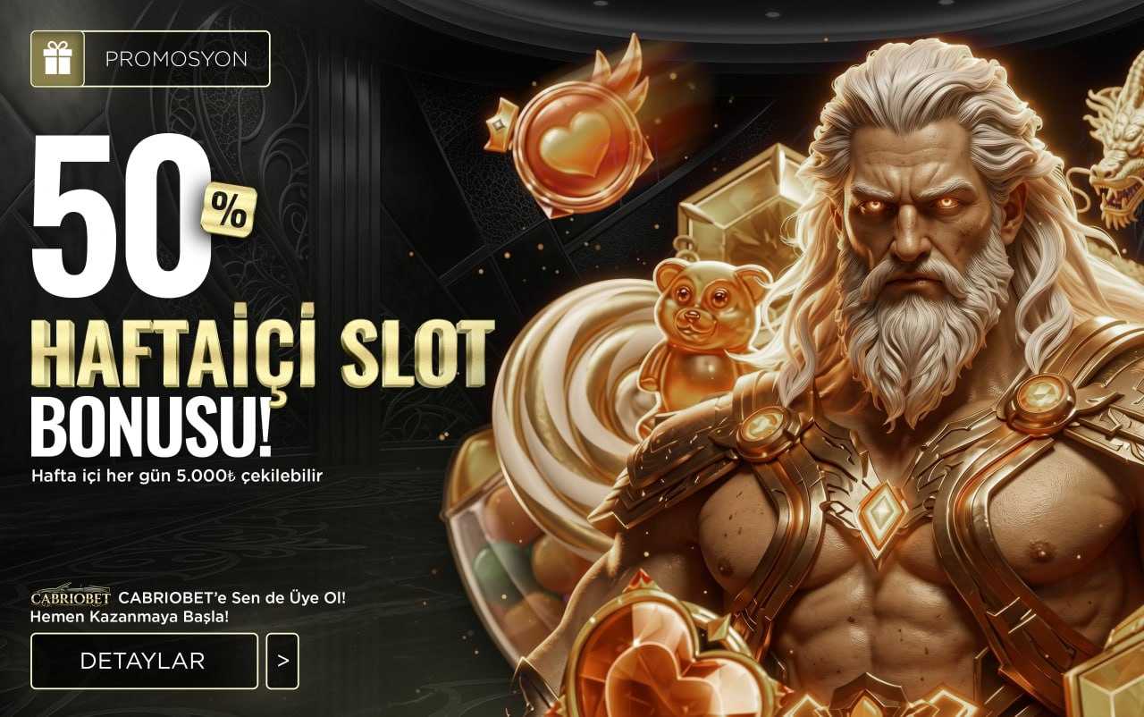 5.000 TL %50 Hafta İçi Slot Bonusu